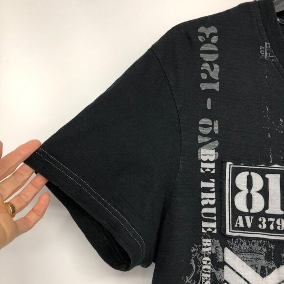 Guess Men's Black Short Sleeve Graphic Print T-Shirt size M - Picture 5 of 13